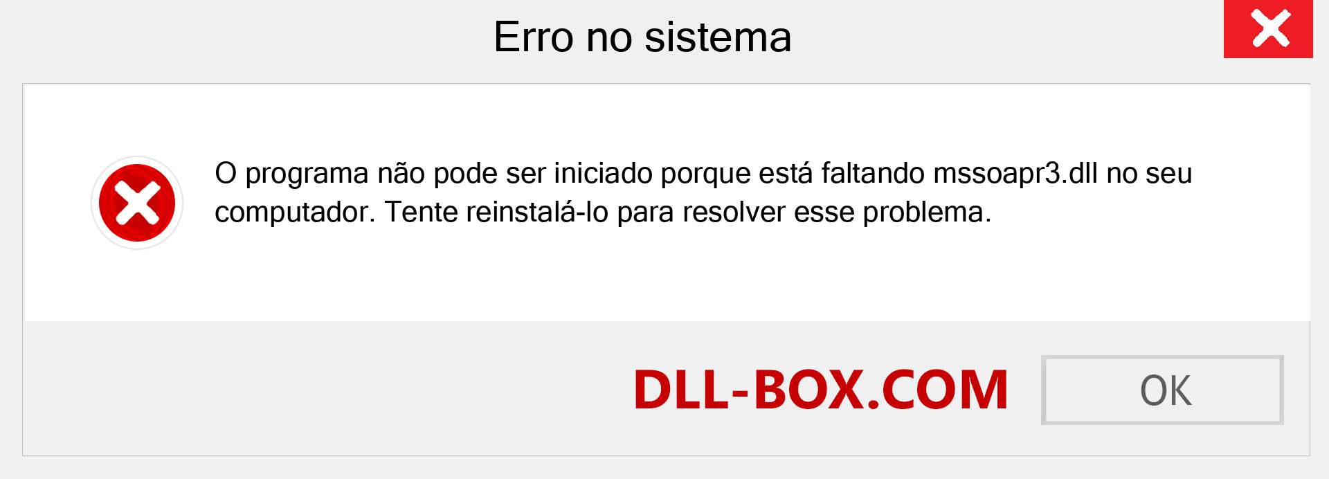 Arquivo mssoapr3.dll ausente ?. Download para Windows 7, 8, 10 - Correção de erro ausente mssoapr3 dll no Windows, fotos, imagens